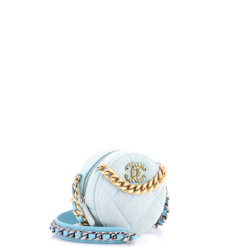 Chanel 19 Round Clutch With Chain #269856C26B - Picture 2 of 7